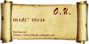 Ottó Ulrik névjegykártya